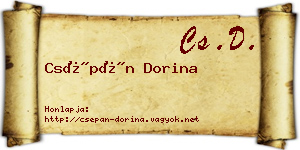 Csépán Dorina névjegykártya