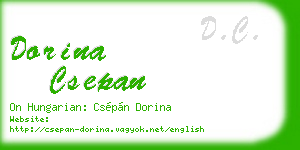 dorina csepan business card