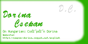 dorina csepan business card